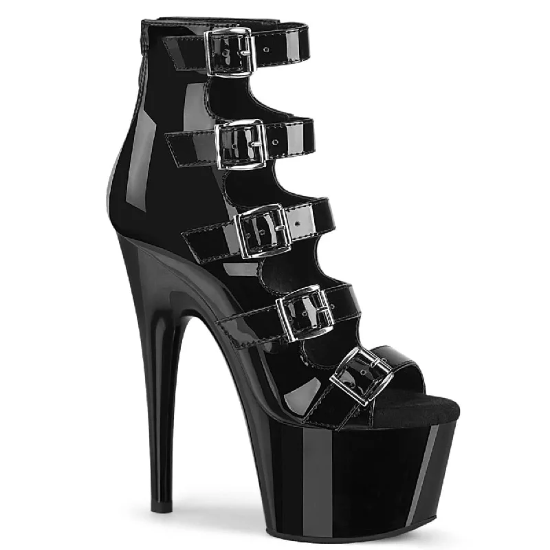 ADORE-700-33 Black Calf High Peep Toe High Heel