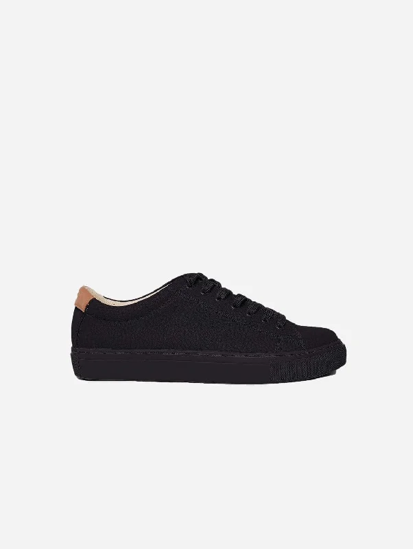 R-Kind Unisex Vegan Leather Sneakers | Mercury Black Grained