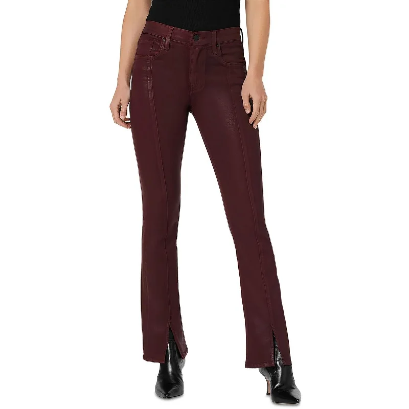 Womens High Rise Slit at bottom of lefg High-Waisted Pants