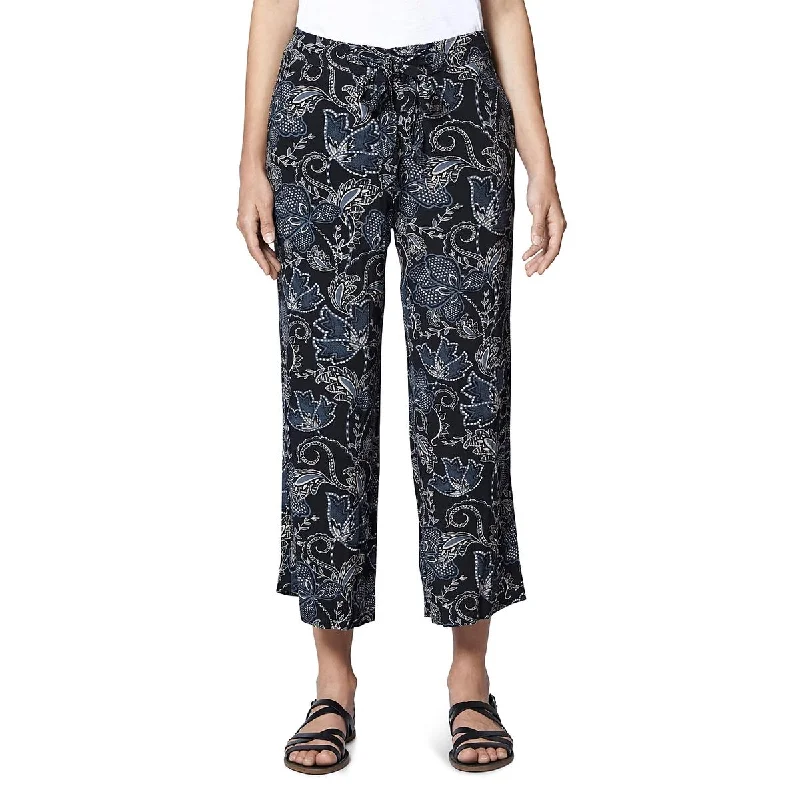 Sanctuary Womens Calypso Floral Print Tie-Front Wide Leg Pants