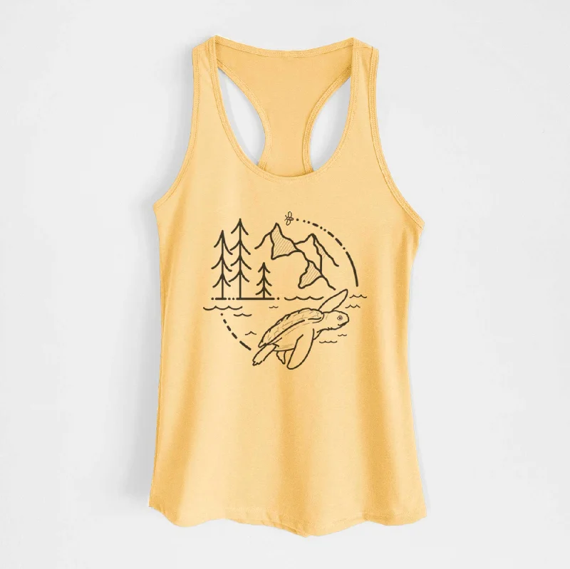 It's All Connected - Kemps Ridley Turtle - Women's Racerback Tanktop