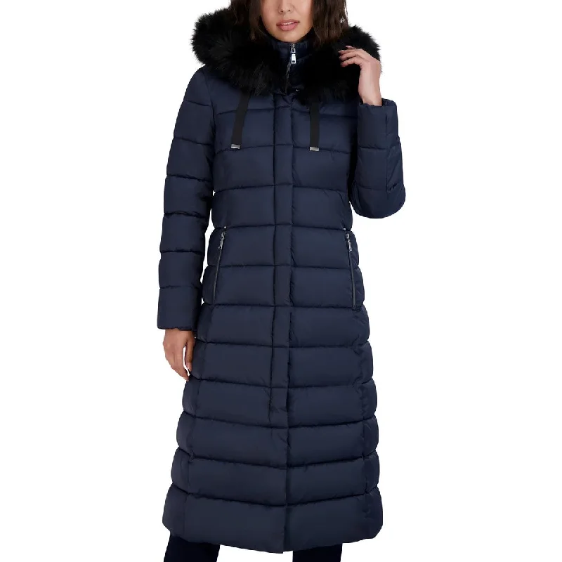 T Tahari Womens Nellie Puffer Maxi Parka Coat