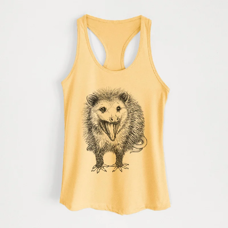 Hissing Opossum - Didelphidae - Women's Racerback Tanktop