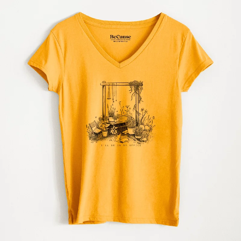 I'll Be In My Office — Garden - Women's 100% Recycled V-neck