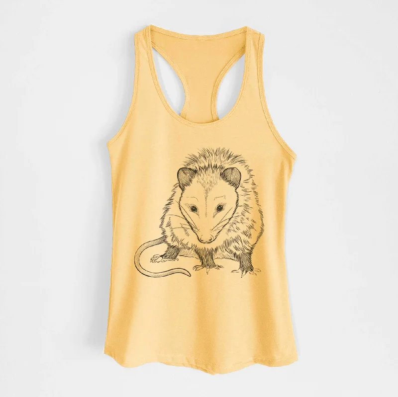 Virginia Opossum - Didelphis virginiana - Women's Racerback Tanktop