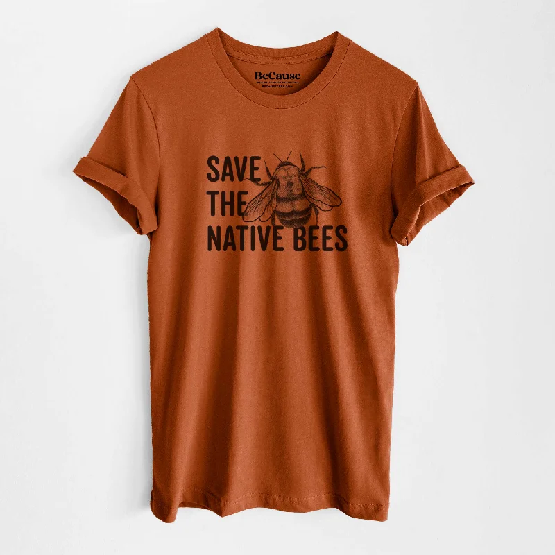 Save the Native Bees - Lightweight 100% Cotton Unisex Crewneck