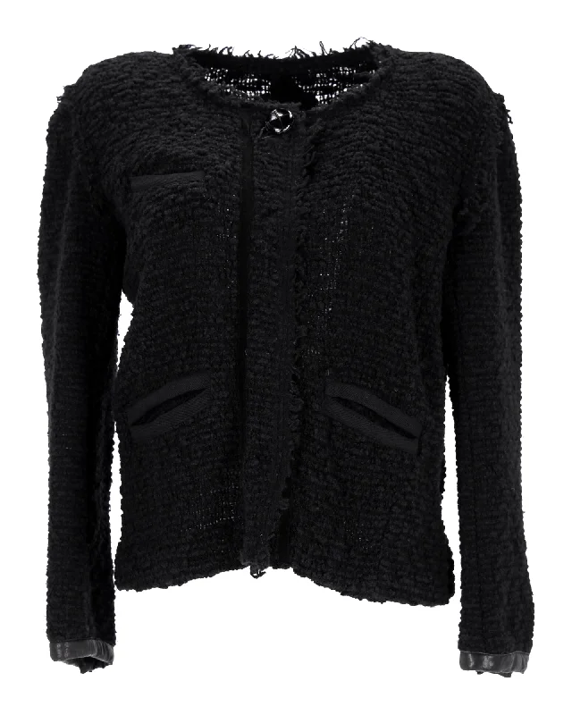 Isabel Marant Bouclé Jacket in Black Wool