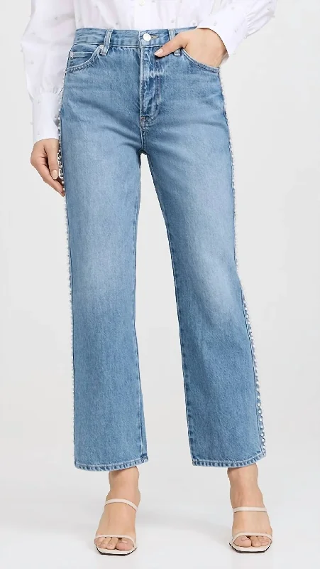 Atelier Le Jane Crop Denim Jeans In Daylight Pearl