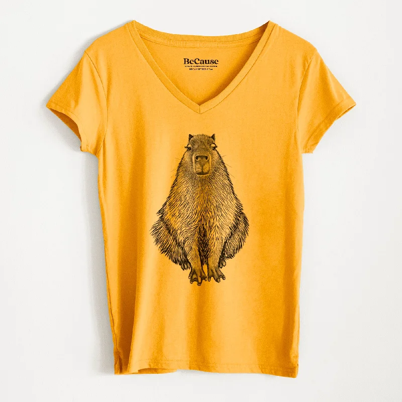 Capybara - Hydrochoerus hydrochaeris - Women's 100% Recycled V-neck