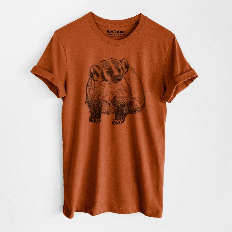 American Badger - Taxidea taxus - Lightweight 100% Cotton Unisex Crewneck