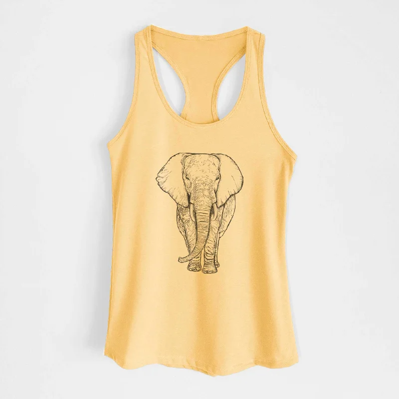 Loxodonta africana - African Elephant - Women's Racerback Tanktop