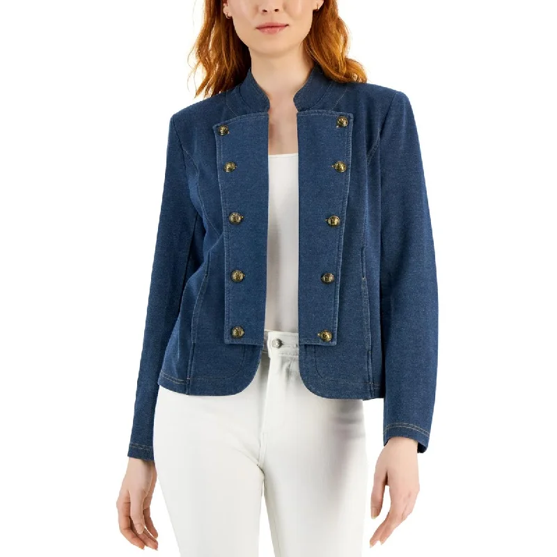 Tommy Hilfiger Womens Deim Button Down Denim Jacket