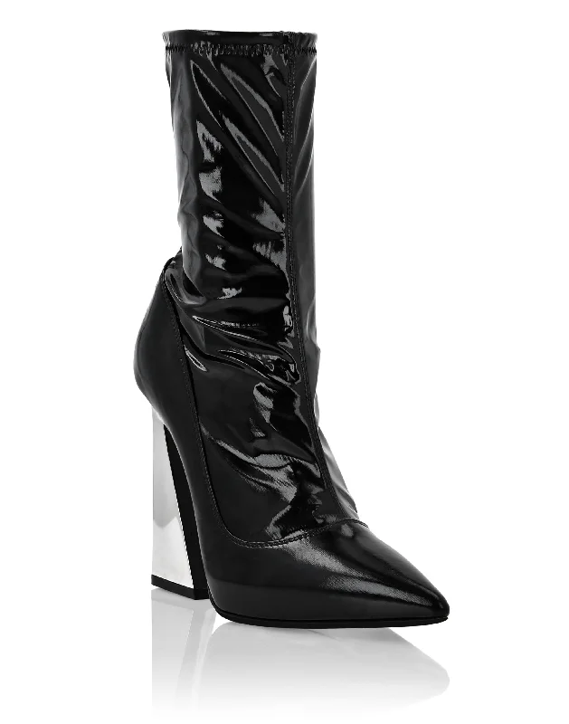 Naplak Boots High Heels Mid Iconic Plein