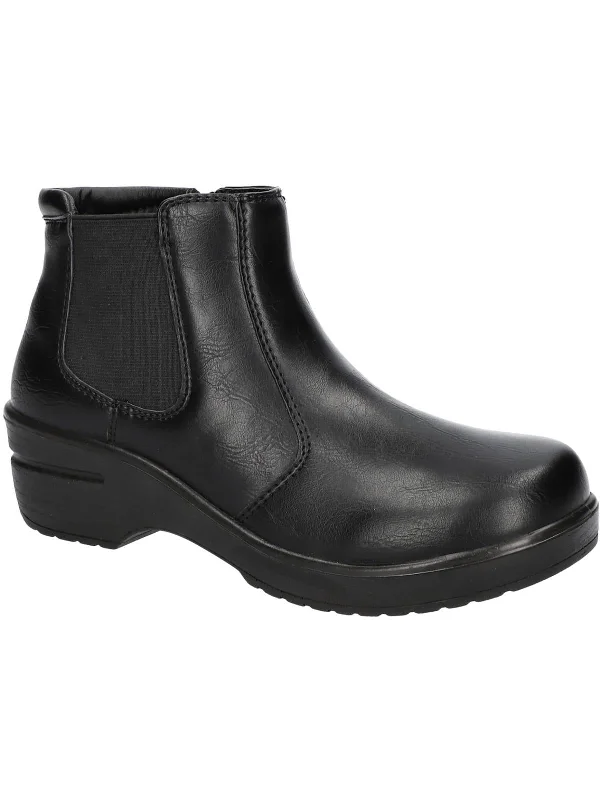 Rosario Womens Faux Leather Booties