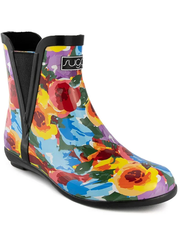 Splash Womens Rubber Ankle Rain Boots