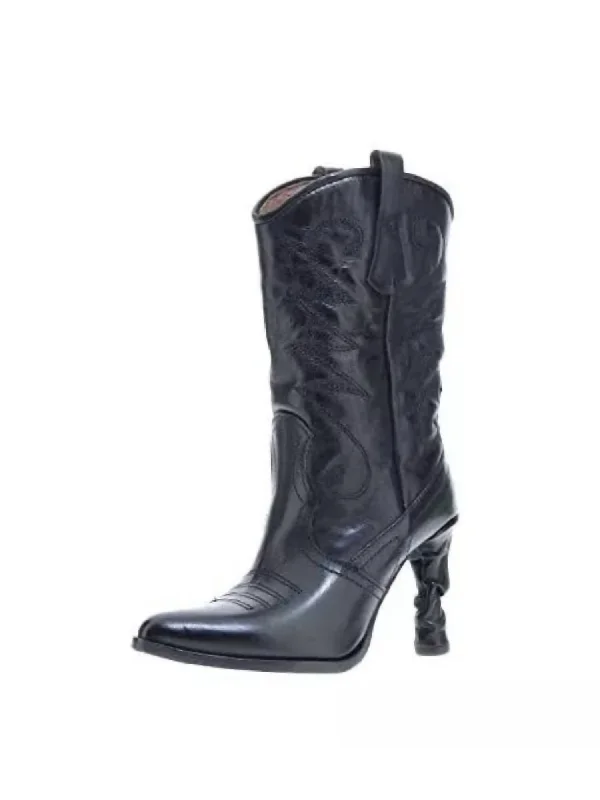 Women's Fervie Leather Boot In Nero