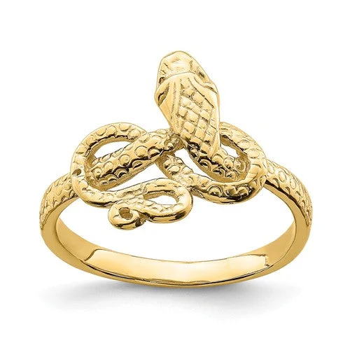 14k Yellow Gold Snake Ring