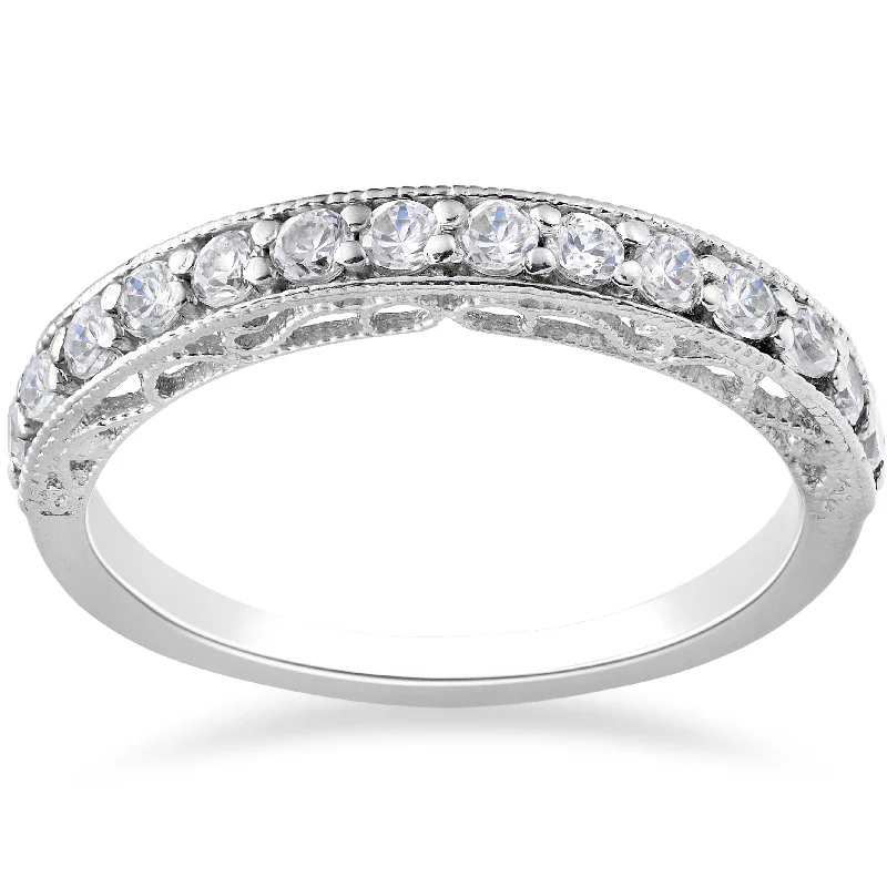 1/2 ct Vivian Lab Created Diamond Wedding Ring 14k White Gold