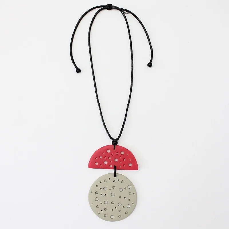 Coral Jocelyn Pendant Necklace