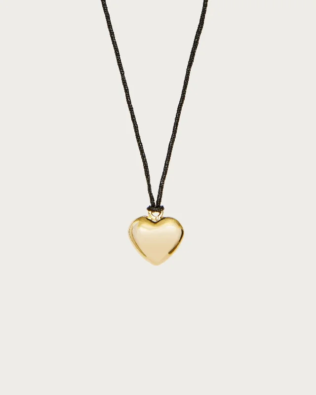 Heart Cord Necklace in Gold