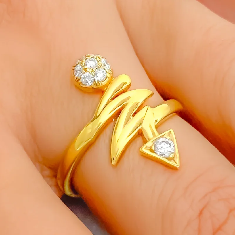 Special Striking Diamond + 18k Gold Ring