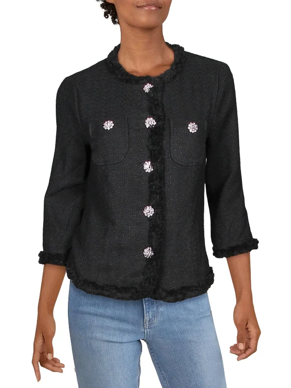 Womens Cotton Embellished Jacket