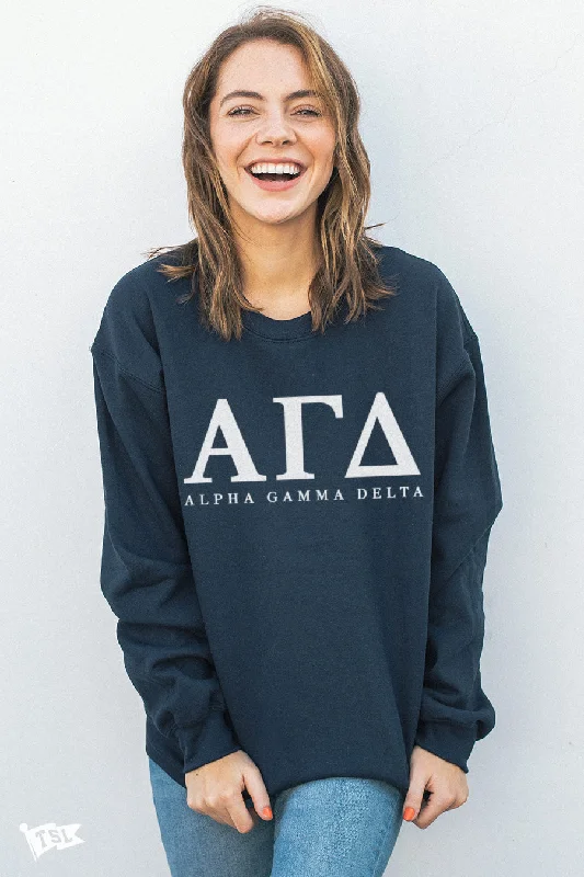 Alpha Gamma Delta Letters Crewneck