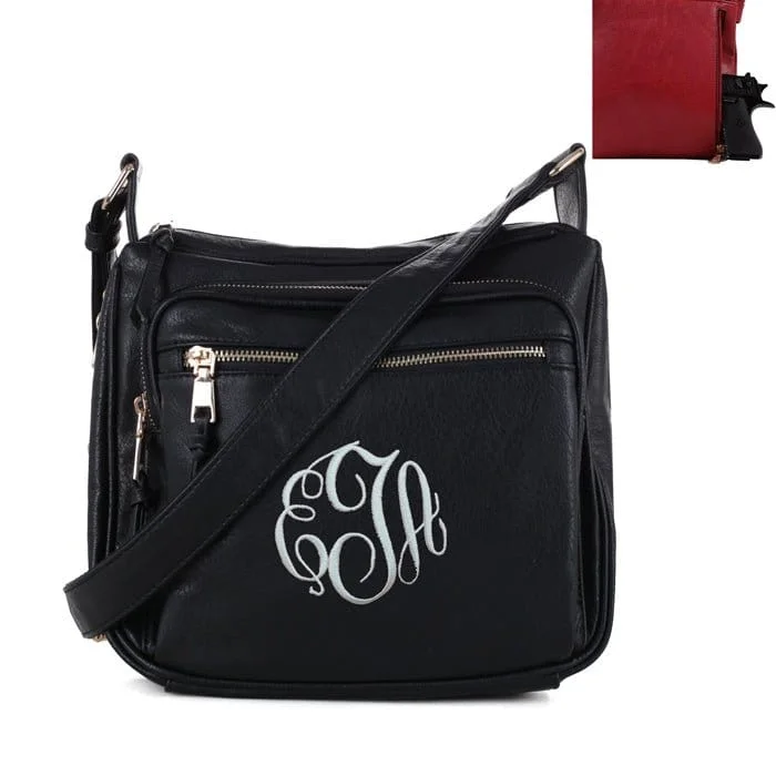 C5806 Monogrammable RFID Protected Concealed Carry Locking Crossbody