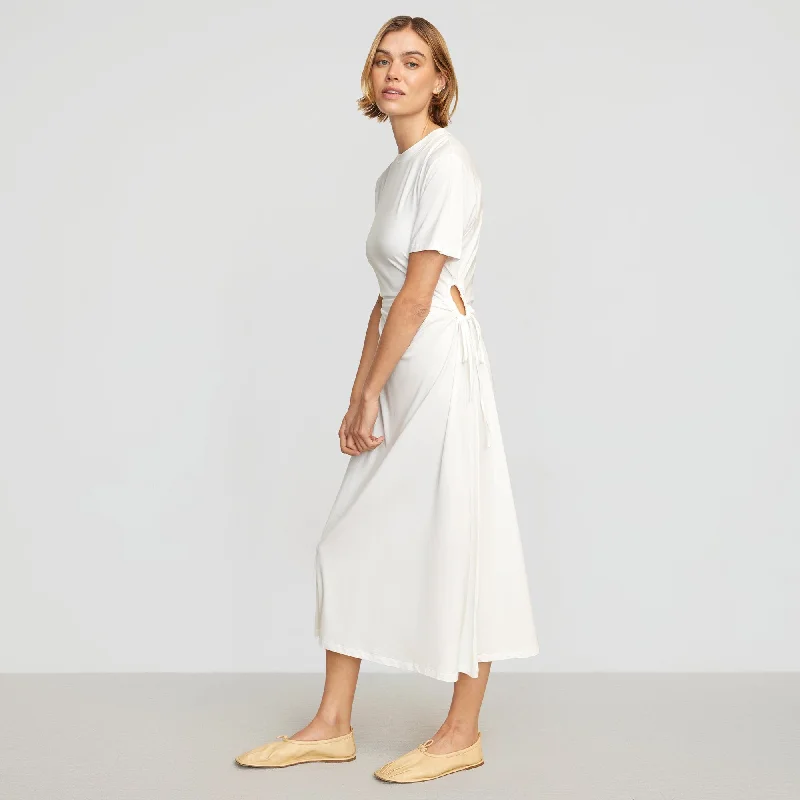 Bashir Open-Side Jersey Dress | White