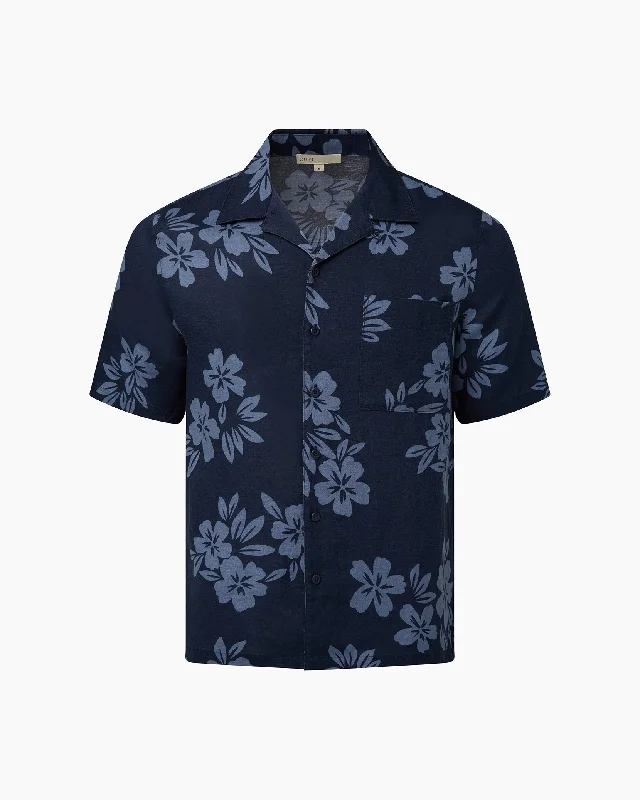 Air Linen Convertible Vacation Shirt - V1 | Deep Navy