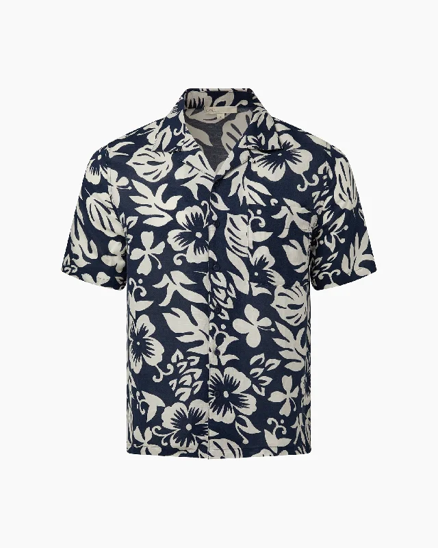 Air Linen Convertible Vacation Shirt - V2 | Deep Navy