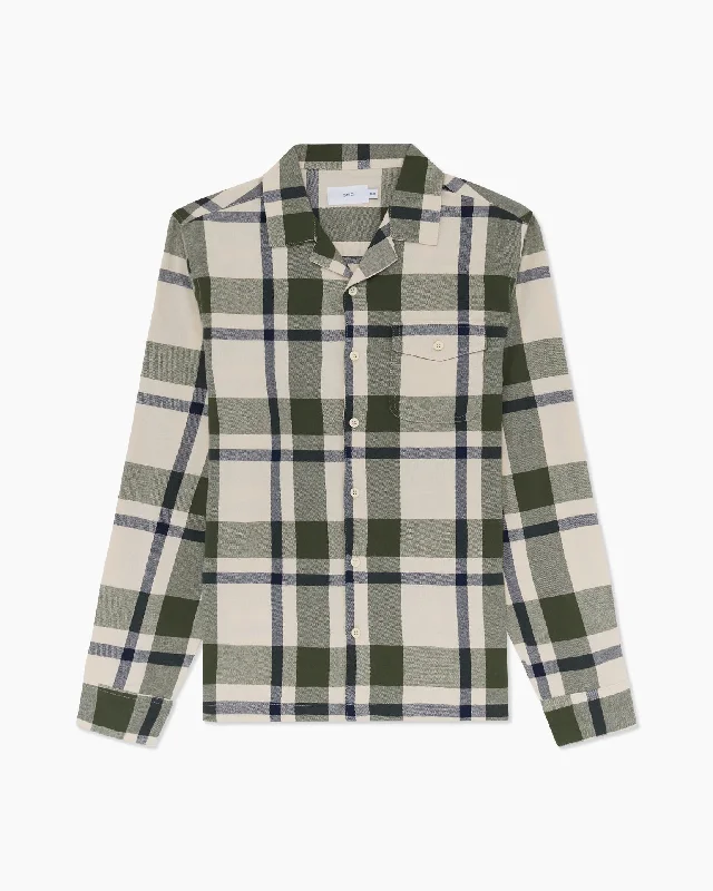 Flannel Convertible Shirt | Swan Plaid