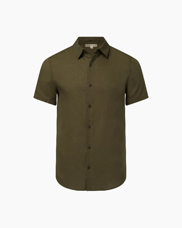 Jack Air Linen Shirt | Dark Olive